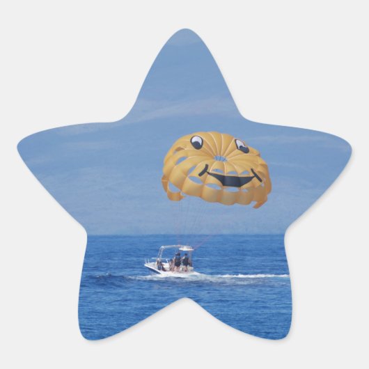 Liefde Parasailing Ster Sticker (Voorkant)