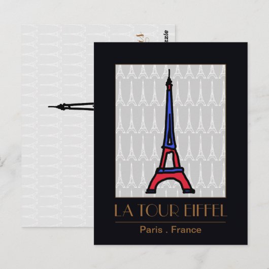 liefde Parijs Briefkaart (Voorkant / Achterkant)