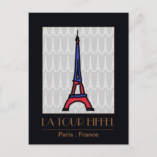 liefde Parijs Briefkaart (Voorkant)