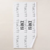 Liefde Parijs Frankrijk Zwart Wit Bad Mat Badhanddoek (Badhanddoek)