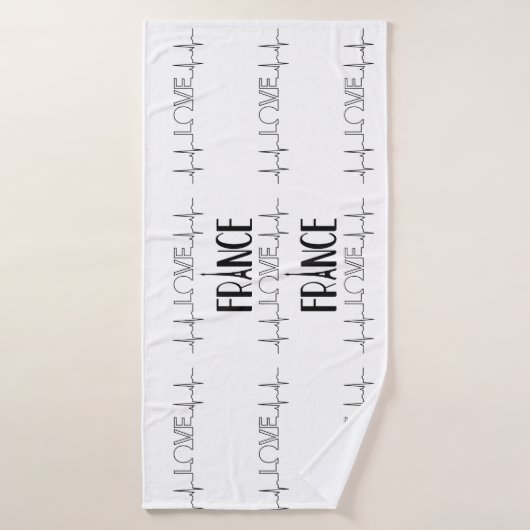 Liefde Parijs Frankrijk Zwart Wit Bad Mat Badhanddoek (Badhanddoek)