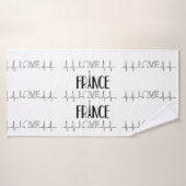 Liefde Parijs Frankrijk Zwart Wit Bad Mat Badhanddoek (Badhanddoek)