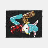 Liefde Pasen Kabouter Luipaard Geruit Liefde Pasen Fleece Deken (Voorkant (Horizontaal))