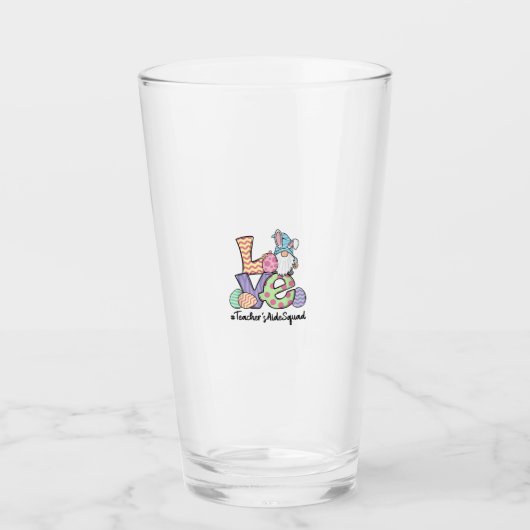 Liefde Pasen Onderwijzer Assistent Kabouters Leraa Glas (Voorkant)