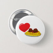 Liefde pasta! Personaliseerbaar: Ronde Button 5,7 Cm (Voorkant /achterkant)