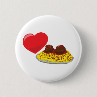 Liefde pasta!  Personaliseerbaar: Ronde Button 5,7 Cm