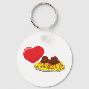 Liefde pasta!  Personaliseerbaar: Sleutelhanger