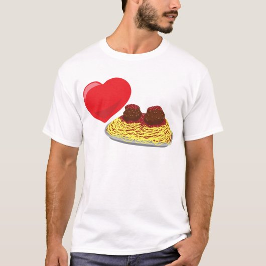Liefde pasta!  Personaliseerbaar: T-shirt (Voorkant)