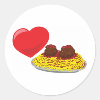 Liefde pasta! : ronde sticker