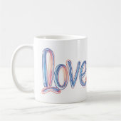 Liefde Pastel Scribble Slogan Koffiemok (Links)