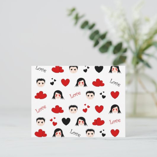 Liefde patroon - Briefkaart (Staand voorkant)