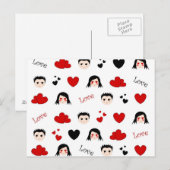 Liefde patroon - Briefkaart (Voorkant / Achterkant)