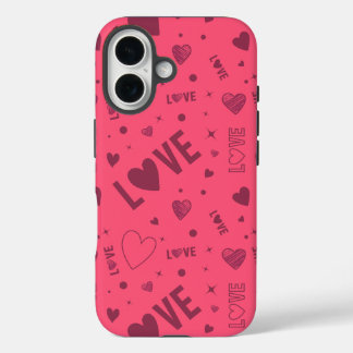 Liefde patroon iPhone 16 hoesje