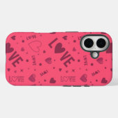 Liefde patroon Case-Mate iPhone case (Achterkant (horizontaal))