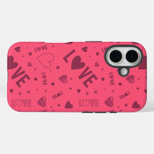 Liefde patroon Case-Mate iPhone case (Achterkant (horizontaal))