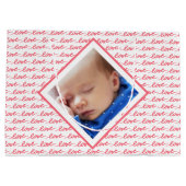 Liefde patroon met twee foto's roze Valentijnsdag Groot Cadeauzakje (Achterkant)