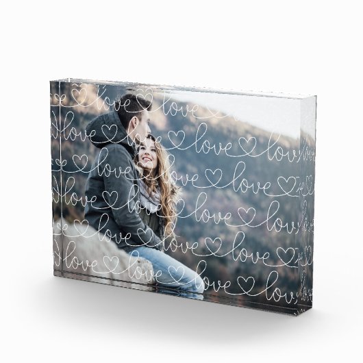 Liefde patroonbekleding fotoblokken (Rechts)