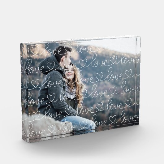 Liefde patroonbekleding fotoblokken (Links)