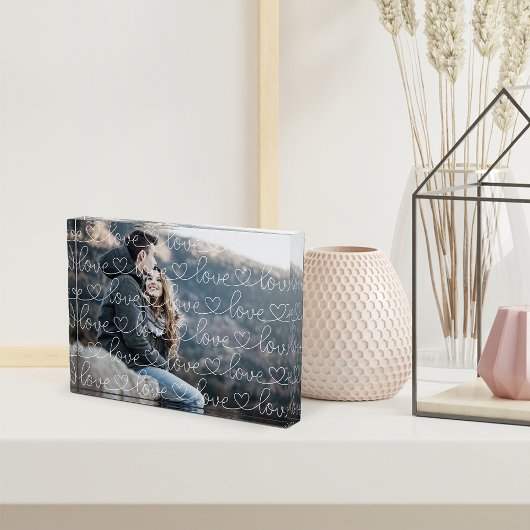 Liefde patroonbekleding fotoblokken