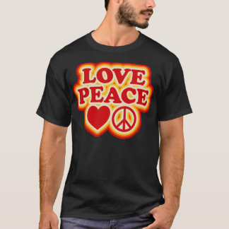 Liefde Peace 70s Retro Design T-shirt