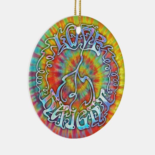 Liefde Peace Haight Keramisch Ornament (Rechts)