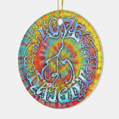 Liefde Peace Haight Keramisch Ornament (Links)
