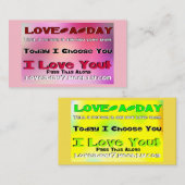 Liefde-per-dag Visitekaartjes (Voorkant / Achterkant)