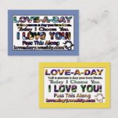 Liefde-per-dag Visitekaartjes (Voorkant / Achterkant)