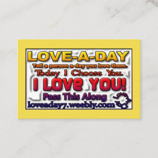 Liefde-per-dag Visitekaartjes