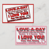 Liefde-per-dag Visitekaartjes (Voorkant / Achterkant)