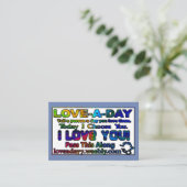 Liefde-per-dag Visitekaartjes (Staand voorkant)
