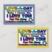 Liefde-per-dag Visitekaartjes (Voorkant / Achterkant)