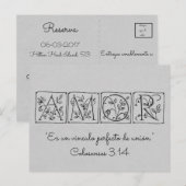 Liefde Perfecte Bond van de Unie ~ Schrift ~ Save  Aankondigingskaart (Voorkant / Achterkant)