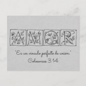 Liefde Perfecte Bond van de Unie ~ Schrift ~ Save  Aankondigingskaart (Voorkant)