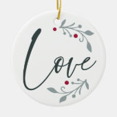 Liefde persoonlijke Kerstmis Keramisch Ornament (Voorkant)