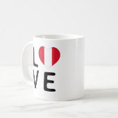 Liefde - Peru Flag Koffiemok (Voorkant links)