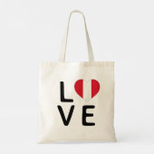 Liefde - Peru Flag Tote Bag (Achterkant)