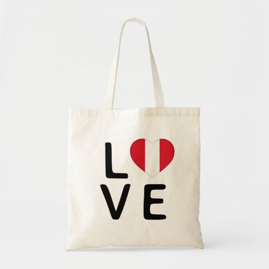 Liefde - Peru Flag Tote Bag (Voorkant)