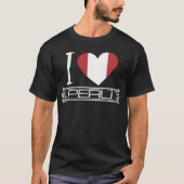Liefde Peru Vlag Land T-shirt (Voorkant)