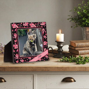 Liefde Pet Heart Foto Gepersonaliseerd Naam Fotoplaat