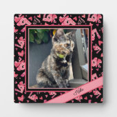 Liefde Pet Heart Foto Gepersonaliseerd Naam Fotoplaat (Voorkant)