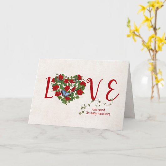 Liefde petunia hart met vlinderverjaardag kaart (Gele Bloem)