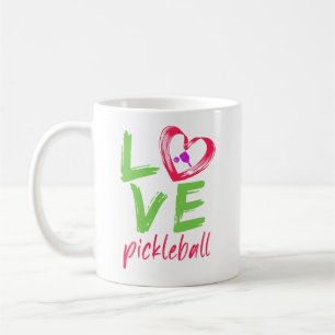 Liefde Pickleball Aquarel Cadeau Voor Sportliefheb Koffiemok