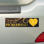 Liefde Pickleball! Harde Bumpersticker met wervelk (Op auto)