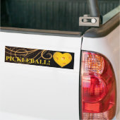Liefde Pickleball! Harde Bumpersticker met wervelk (Op Truck)