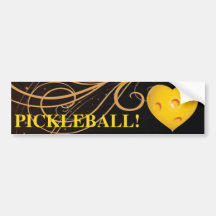 Liefde Pickleball! Harde Bumpersticker met wervelk