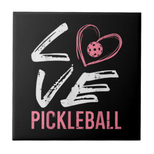 Liefde Pickleball Hart Pickle Bal Vrouwen Meisjes Tegeltje