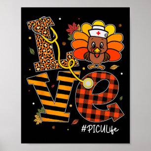 Liefde PICU Verpleegkundige Leven Herfst Verpleegs Poster