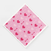 Liefde Pijlen & Bloesems Papier Servet (Hoek)