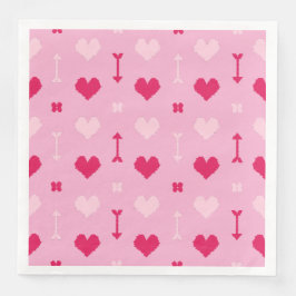 Liefde Pijlen & Bloesems Papier Servet